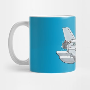 Cartoon retro hydroplane Mug